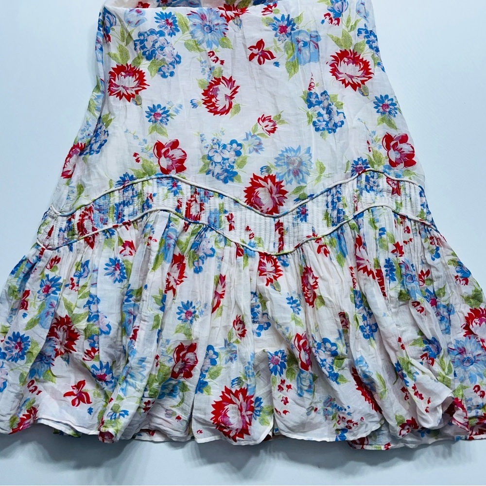 Love Shack Fancy Weslan Midi Dress Cherry Skies Womens Size 4 Lined Cotton Silk - Picture 15 of 15